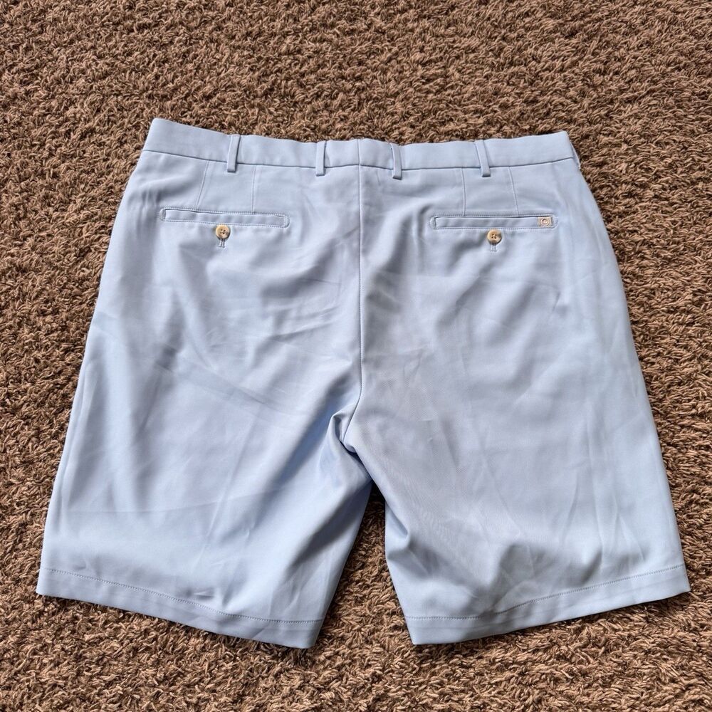 TWO Peter Millar Salem Performance Golf Shorts Men 38 Cornflower Blue 9" Classic - Picture 3 of 11